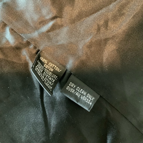 Vintage Black & Cream Printed Collarless Lape-less Blazer Jacket by Dana Buchman - Picture 6 of 7